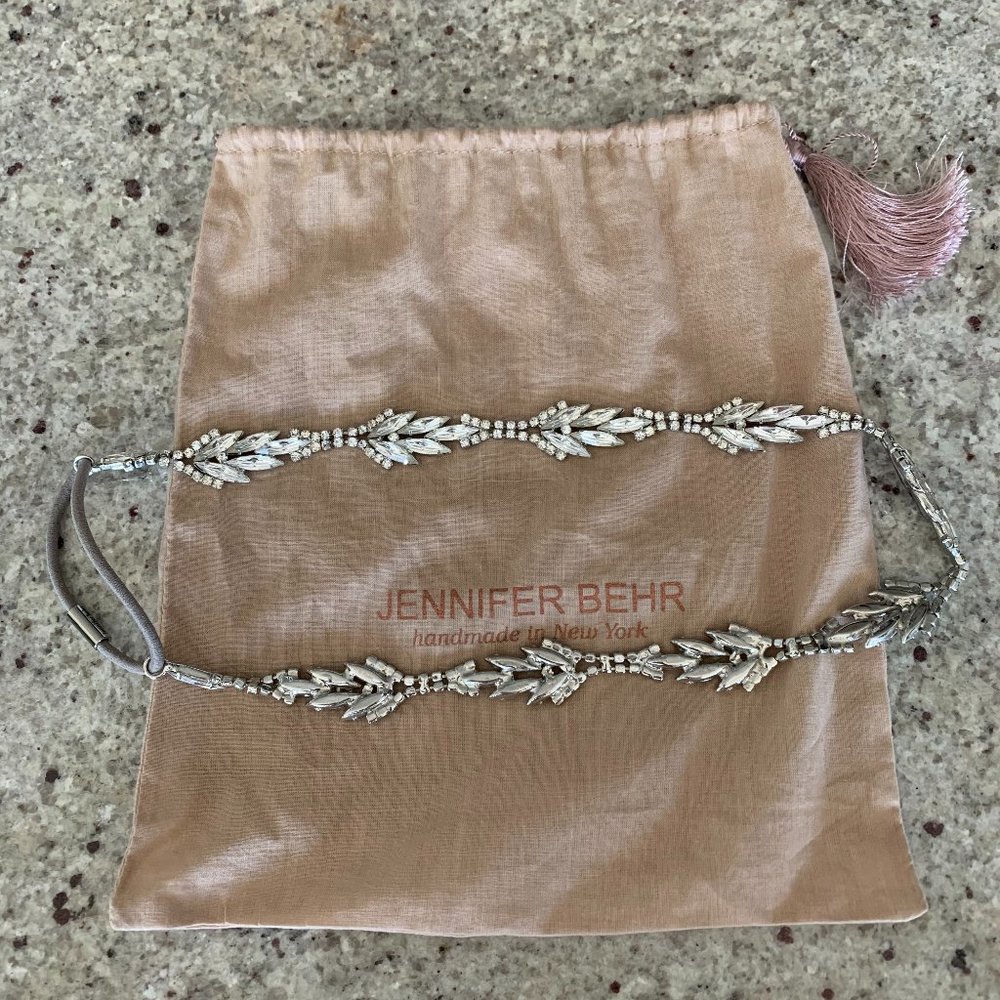 Jennifer Behr Diamond Leaves Swarovski Headwrap